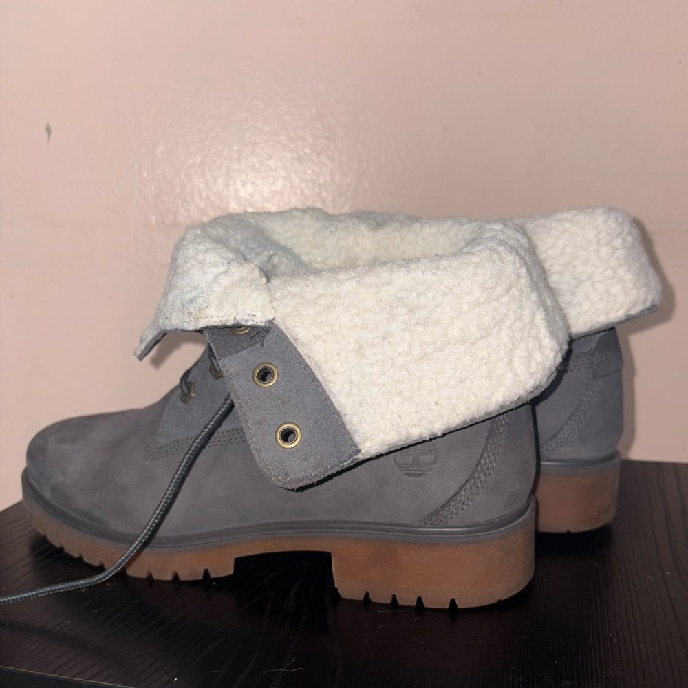 Timberland Women's Dark Gray Combat Boots - Picture 8 of 11